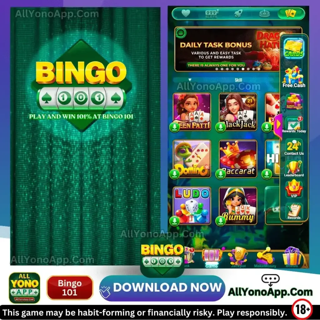 BINGO 101 Game Interface